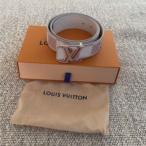 Louis Vuitton Optic 40mm Reversible Belt SIZE 90/36 Damier Spray *SUPER RARE*